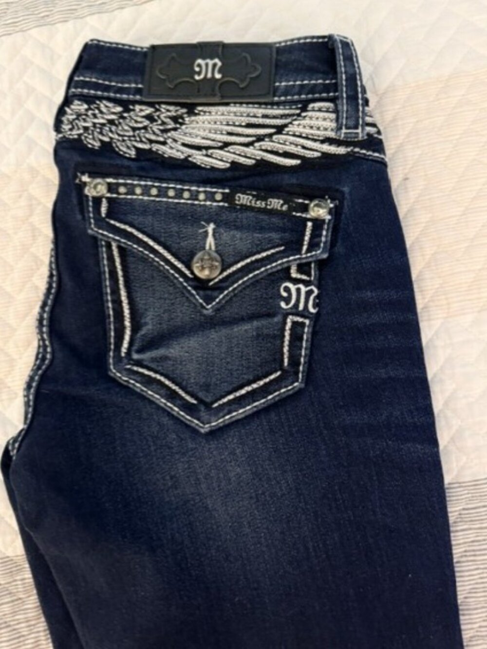 Miss Me Women's Mid Rise Bootcut Denim Jeans - Picture 2 of 6